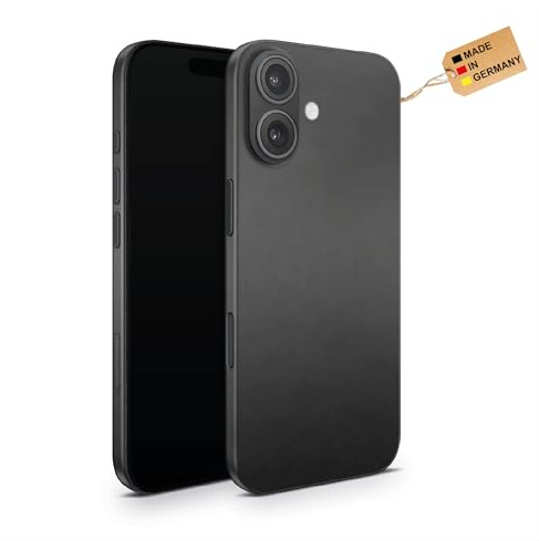 TF Skins Skins Compatible avec iPhone 17, Film de protection d'écran 360° Full Cover avec découpe du logo (noir mat)