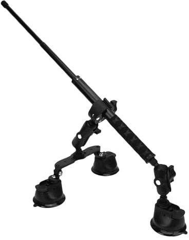 SUNGOOYUE Kamerazubehör, Dreifach-Saugnapf-Autohalterungsset für X5 X4 X3 mit Verstellbarem 45,28-Zoll-Selfie-Stick Zur Action-Kamera-Stabilisierung