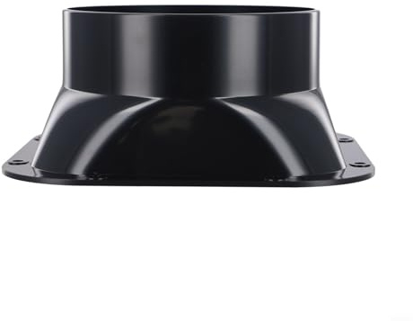 Valixirant Kanalverbinder, quadratischer Flansch, ABS-Kunststoff, 100–300 mm Durchmesser, für Badezimmer, Küche, Abluftventilator, Inline-Abluftventilator, Dunstabzugshaube (120#)