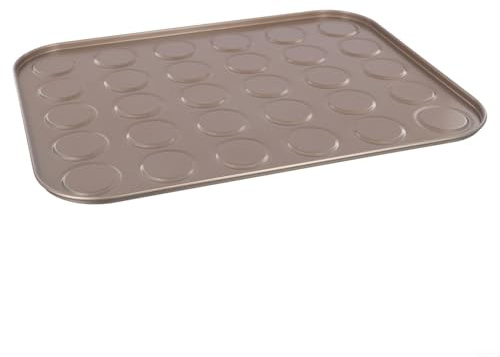 Tapis de cuisson réutilisable en silicone pour macarons, compatible avec four et micro-ondes, passe au lave-vaisselle, 26,5 x 26,5 cm (30 trous)