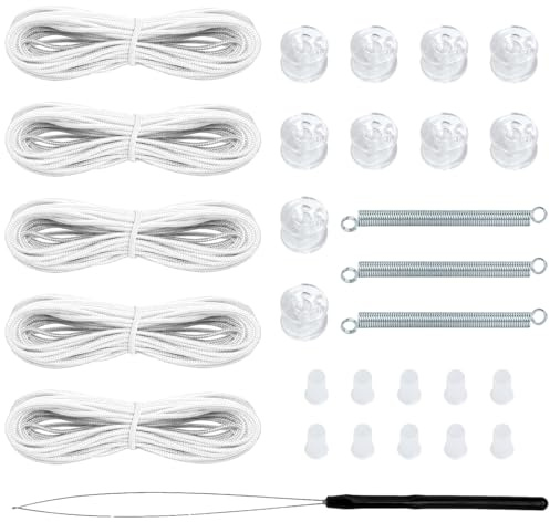 RV Pleated Curtain Repair Kit - Window Blind Cord Tab Replacement Kit, Durable Construction, Quick Restore Function