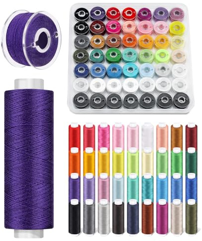 Easusy Sewing Thread, 92 PCS 36 Color Sewing Machine Thread and Bobbins | Sewing Thread for Sewing Machine, Bobbins for Sewing Machine, Hand Stitching, Embroidery, Sewing Cottons Mixed Colours