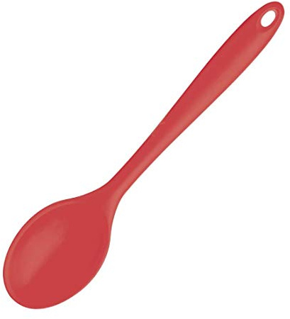 Vogue Silicone Cooking Spoon Red 27cm - Heat and Stain Resistant, Dishwasher Safe GL350 | Dishwasher-safe design prevents scratches on delicate non-stick pans and resists stains from strong ingredients.