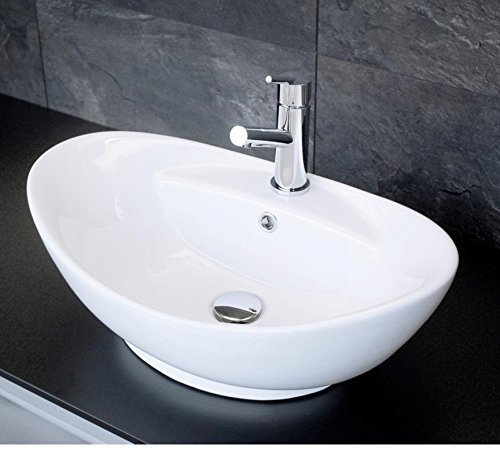 Ovales Design Keramik Aufsatz Waschbecken/Waschschale Modell 16