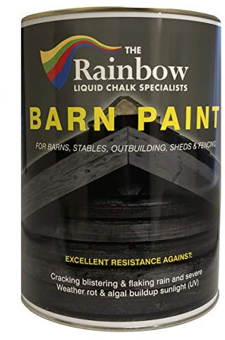 Rainbow Chalk Markers Garden Wood Paint - 5L Grey | Matte Water-Based Shed, Barn, Exterior Wall & Wooden Building Paint | Durable Acrylic Coating Prevents Mould & Unlikely to Flake, Crack or Fade