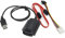 B45 USB 2.0 auf IDE/SATA Adapter 3-in-1 Kabel – Festplattenadapter für 2,5/3,5 HDD & SSD, inkl. SATA 15-Pin Buchse & 4-Pin Molex, Konverter für externe Datenübertragung, (Netzteil nicht enthalten)