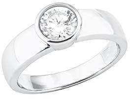 s.Oliver Ring 925 Sterling Silber Damen Ringe, mit Zirkonia synth., Silber, Kommt in Schmuck Geschenk Box, 2027574