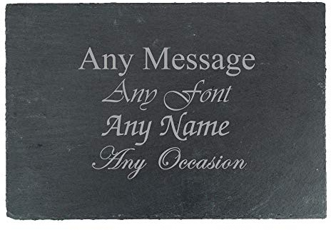 Personalised Engraved Rectangular Slate Cheeseboard, Personalise with Any Message, Perfect for Any Cheese Lover for Any Occasion