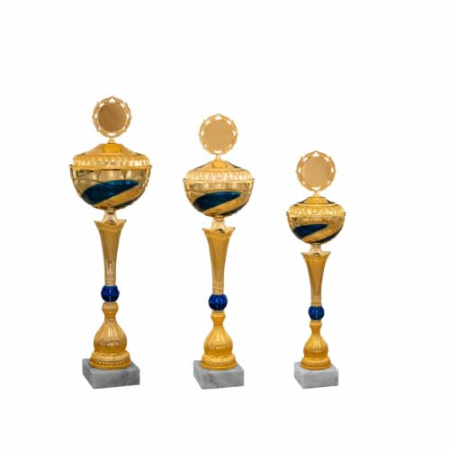 JSSC Neugart GmbH Pokalserie, 3-er Serie, Pokale mit Wunschgravur für Fussball, Tennis, Poker, Skat, Dart, Basketball