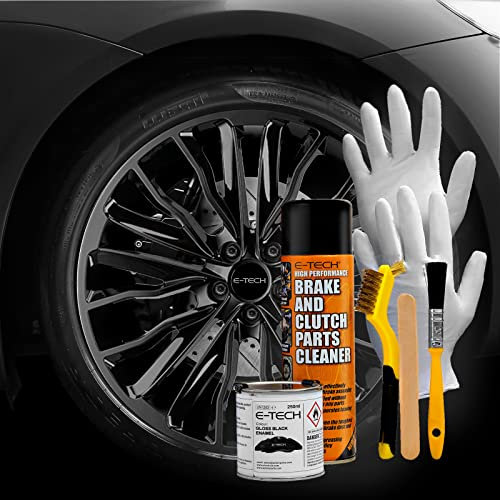 BITS4REASONS - NEW FORMULA E TECH BRAKE CALIPER PROFESSIONAL GRADE PAINT KIT- PERFORMANCE HIGH TEMPERATURE RATED TO 220 C BLACK