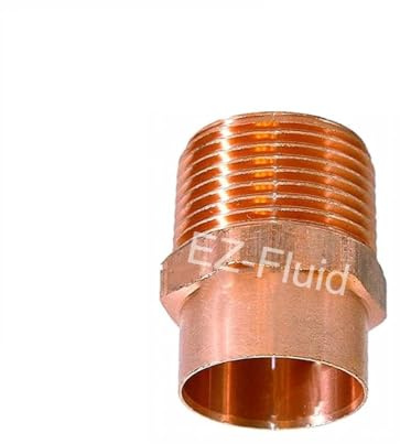 EZ-FLUID Plumbing 1-1/2 C X MIP LF Copper Male NPT Adapter Pressure Copper Fittings,Sweat Solder Connection for Residential,Commercial Tube Pipe (1)