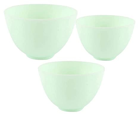 LIXBD Lot de 3 bols mélangeurs en plastique Vert