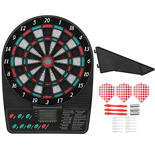 ciciglow Jeu de fléchettes électronique, Jeu de fléchettes de pointage Automatique alimenté par Batterie, boîte de Nuit à écran de marquage LCD pour Barre à Domicile((Electronic Target))