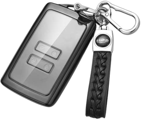 Z.MYUKI 【5 Farben】 Duster 3 Schlüsselhülle mit Schlüsselanhänger für Dacia Duster 2 2017-2025 2026 Zubehör Key Cover (Schwarz)