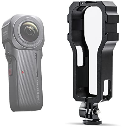 Higatful Gehäuse aus Aluminiumlegierung für Insta360 ONE RS 2,5 cm (1 Zoll) 360 Edition Zubehör, Rahmenschutzgehäuse mit Blitzschuh-Schnittstelle