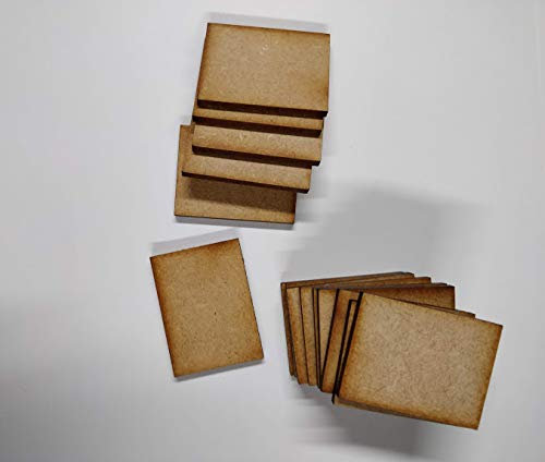 Rechteckige MDF-Basis, für Bastelarbeiten, 30 mm x 40 mm (3 cm x 4 cm), 25 Stück