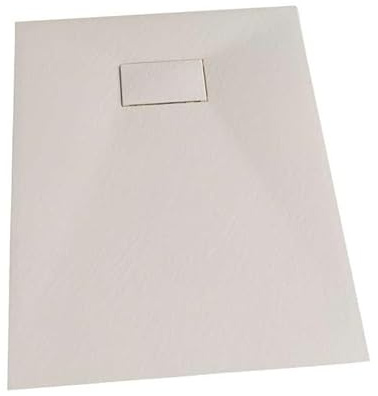 Sanotechnik Brausetasse 120 x 80 cm weiß Steinoptik - Duschwanne Duschtasse SMC Brausewanne Brausetasse Duschbecken Dusche Wanne Bad Badezimmer