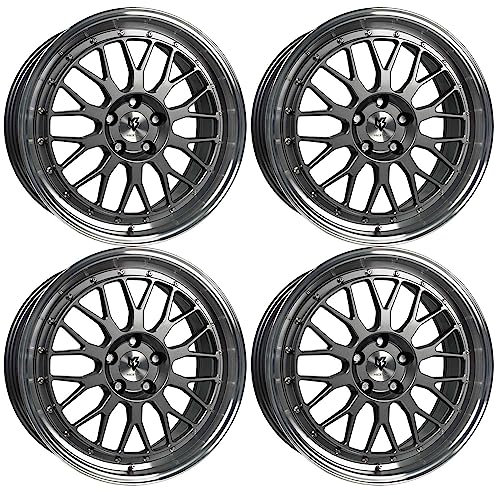 4x MB Design Felgen LV1 7.0Jx17 ET35 4x98 Glanzgrau poliert kompatibel mit Fiat 500 Bravo
