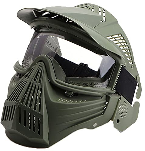 ACEXIER Outdoor-Ausrüstung Vollgesichtsschutz CS Paintball-Maske Feld-Dosen-Beschattung PC-Linse Reiten Airsoft Taktischer Helm
