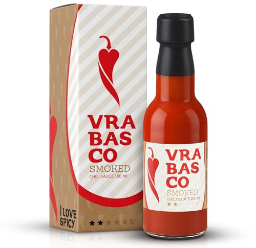Vrabasco Smoked – Sauce Piquante Fumée et Fermentée (100 ml) – 80 % de Piments – Artisanale de Croatie – Pour Foodies & Amateurs de Saveurs Fumées