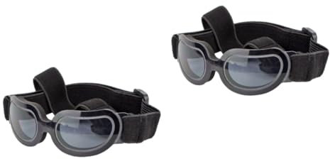 ORFOFE 2stücke Faltbare Hundesonnenbrille Mit Uv-Schutz wasserdichte Und Verstellbare Schutzbrille Für Hunde Für Und Outdoor-aktivitäten Schwarz