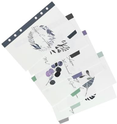 SEWACC 6stücke Notizbuch-register Aus Binder-teiler Farbige Trennblätter Für Notizbücher Und Akten Abnehmbare Indexkarten Zum Kategorisieren Und Markieren