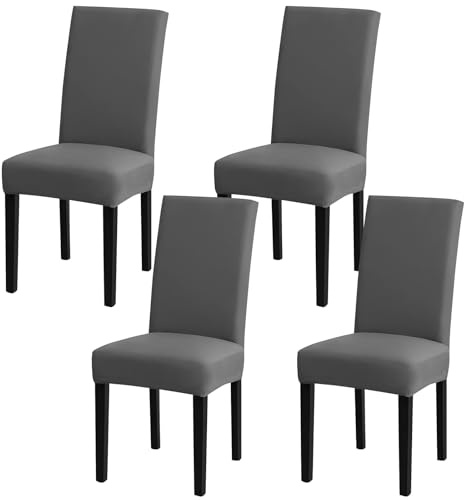 Cokaca Elastischer Stuhlhussen 4er Set Schwingstuhl,Staubdicht Und Fleckdicht,Die Stuhlhussen Schwingstühle Ist Leicht Zu Zerlegen Und Maschinenwaschbar,Für KüChen, Restaurants, Bankette, Hochzeiten