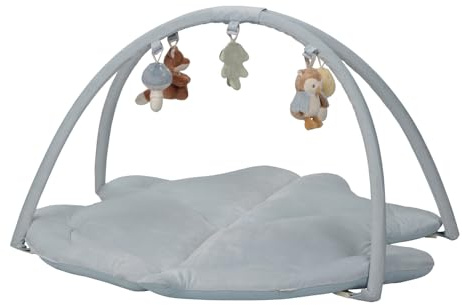 Little Dutch Forest Friends 8917 - Coperta per gattonare con arco da gioco, colore: Blu