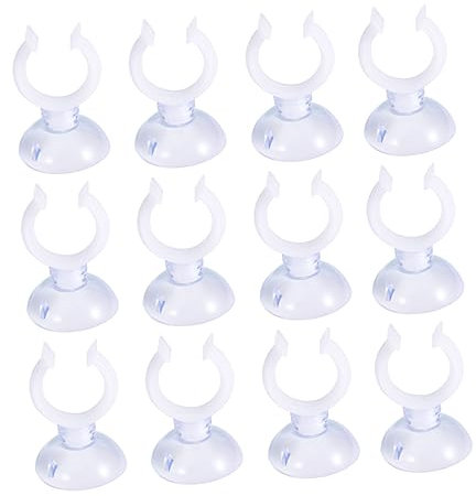FONDOTIN 20pcs Suction Cup Clamps for Fish Tank Hose Clip Fixing Bracket Pump Tube Holder Aquarium Accessories