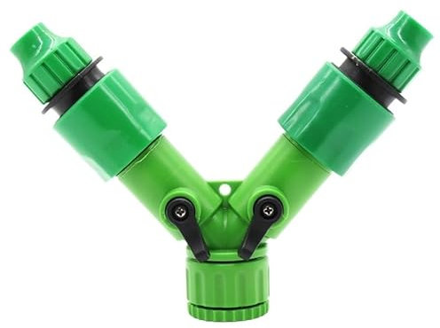 1PC Y-typed 1/2'' 3/4'' Female Thread To 8mm 4mm Garden Water Connector Splitter With Valve Irrigation Adaptor(A)