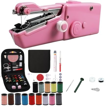 Handheld Sewing Machine,Portable Mini Sewing Machines,Beginner Sewing Machine with 30 Sewing Accessories,for DIY, Garments, Curtains, Home Travel