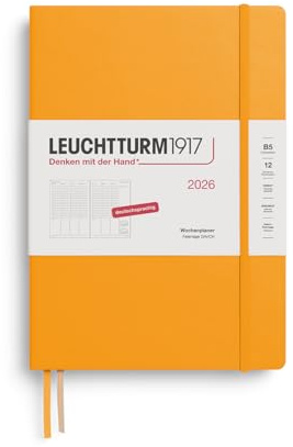 LEUCHTTURM1917 372574 Wochenplaner Composition (B5) 2026, 12 Monate, Rising Sun, Deutsch