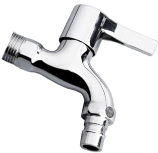 Toddmomy Grifo Lavadora de Aleación de Zinc Resistente y Antióxido Grifo para Baño y Jardín con Salida para Manguera de Mango Recto Antideslizante Conexión Estanca para Lavadora