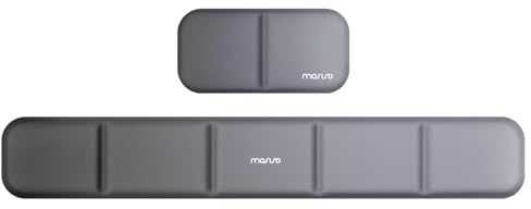 MOSISO handledsstöd, ergonomisk handledsvila för att avlasta handleden med PU läder minnesskum, handledsstöd tangentbord halkfri för PC gaming, armstöd, dator, svart