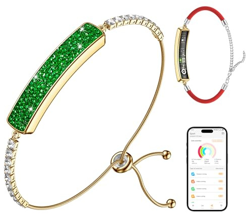Smart Bracelet for Women, Health Activity Fitness Trackers, 24/7 Heart Rate, HRV, Blood Oxygen & Stress Monitor, 24H Sleep Tracker, Free APP for iOS & Android, Green