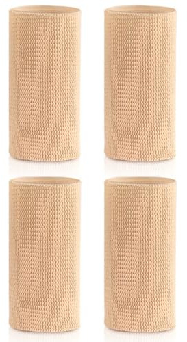 Protector de tobillo de gel hidratante para patinadores artísticos 4PCS - Calcetines de patinaje artístico cortables y transpirables Manga de tobillo de alta elasticidad