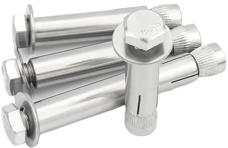 Plugg 10 mm M6 M8 M10 M12 rostfritt stål expansion bult extern sexkantsmutter skruv ankare fästen metall för betong (M12 x 150,5 st)