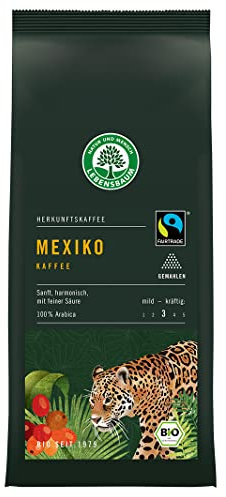 Lebensbaum Mexiko Kaffee gemahlen, Bio-Kaffee aus 100% Arabica-Bohnen, Arabica-Kaffee, Röst-Kaffee mit mild-aromatischem Geschmack, vegan, 250g