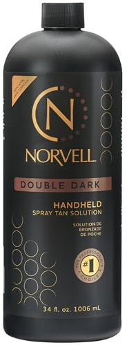 Norvell Premium Spray Tan Solution Double Dark 34 fl oz – Professional Sunless Tanning Formula for Deep Rich Bronze, Streak-Free, Fast-Drying, Long-Lasting Sunless Color