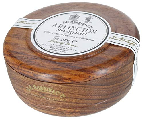 D. R. HARRIS Arlington Shaving Soap and Wooden Mahogany Shaving Bowl