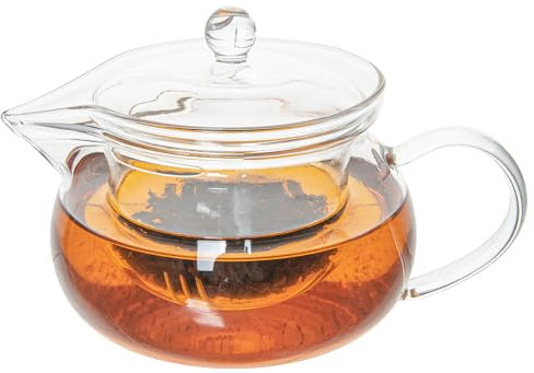 Glass Teapot - Forma Double Wall Glass Teapot, Clear Insulated Teapot - 16.9 oz - 1ct Box - Restaurantware