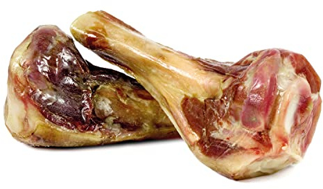 ARQUIVET 2 mezze ossa di prosciutto serrano - Snack naturali per cani - Snack per denti canini - Osso masticabile per cani