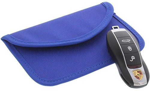 foto-kontor Housse de Protection Bleue Contre Les Ondes pour Les clés Keyless Entry Open Go Protection Contre Le vol Aucune Interception du Signal XL