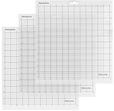REALIKE Standardgrip Schneidematte für Explore One/Air/Air2/Maker,12x12 Zoll30.48cm X30.48cm3er-Pack Klebstoff klebrig matte Flexibler rutschfester Ersatz Vinyl