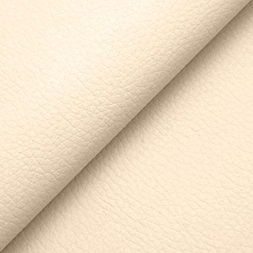 DESHOME Chiara - Kunstleder meterware Wasserabweisend Anti-Cracking - Stoff Meterware für Sofakissen, Möbelstücke, Stühle Beziehen, Taschen Beige 1 Meter