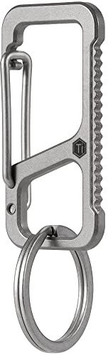 KeyUnity KM06 Keychain Carabiner Clip, Anti-Lost Quick Release Titanium Key Holder, 2 inch Key Organizer Heavy Duty for Men & Women