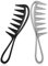 AOOWU Peigne de Requin, 2PCS Peigne à Cheveux Bouclés Peigne à Dents Larges, Peigne à Cheveux Bouclés Peigne de Coiffure Antistatique Cheveux Épais et Ondulés Perruques Barbier Salon Femmes Hommes