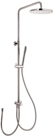 Paini Set Colonna Doccia Soffione Tondo Interasse Regolabile Doccetta Saliscendi con Deviatore Cromato (50CR191ART2P3)