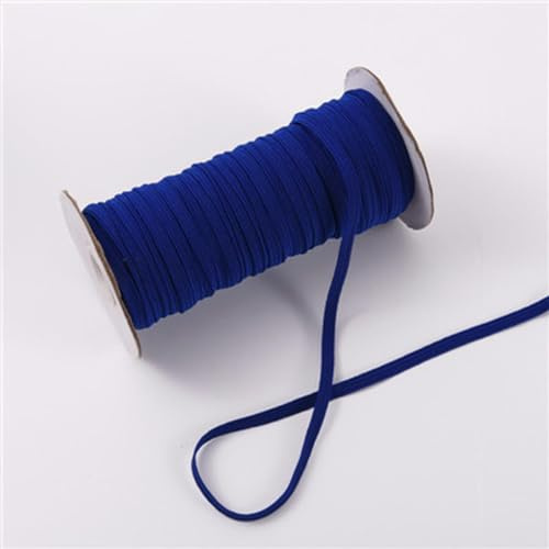 Banda de goma colorida de 6 mm Cinta elástica de costura Cinta elástica Banda de spandex Recorte Tela de costura Accesorios de prendas de bricolaje 10 yardas-azul-6 mm 10 yardas