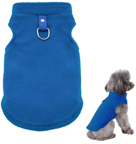 Suéter para Perros Jersey para Perro Suéter de Felpa para Mascotas Abrigo Cómodo para Mascotas Suave Ropa de Invierno para Perro Abrigo Cálido para Cachorros Perros Gatos para Invierno Navidad Azul L